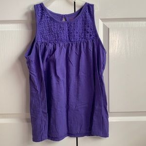 Purple, flowy tank top